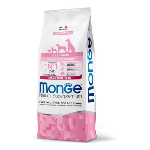 Monge Monoprotein Adulto Todas Las Razas cerdo arroz 12kg