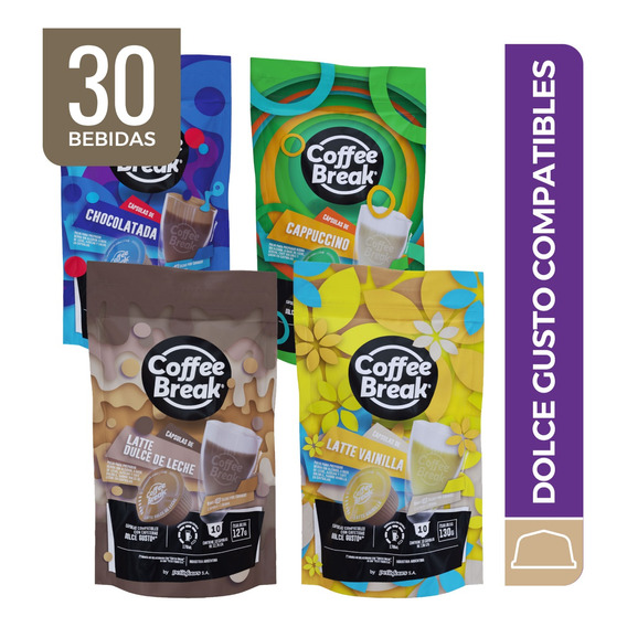 3 Packs X10 Cápsulas Coffee Break - Compatibles Dolce Gusto