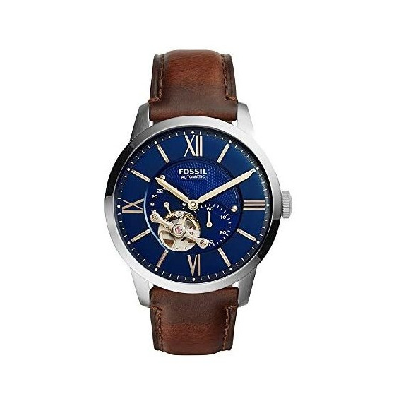 Fossil Townsman Automatic De Acero Inoxidable Y Cuero Para H