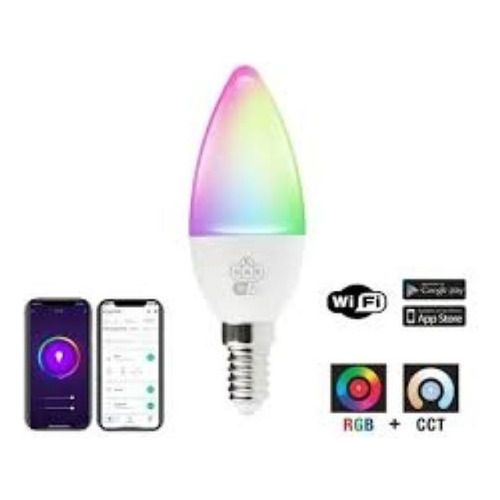 Lámpara Velita Led Smart Life Wifi E14 5w Rgb+cct Tbcin Color de la luz RGB