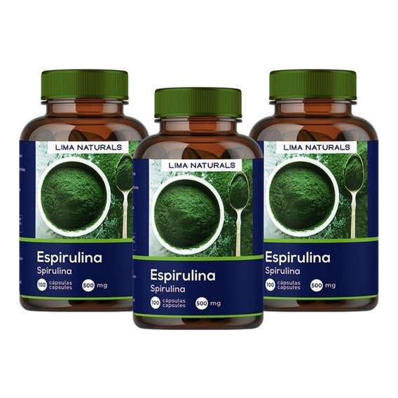 Pack De 03 Frascos De Espirulina Con Envío Gratis