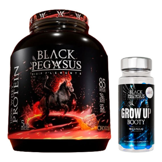 Kit Proteína 100% Whey + Glúteo Peptonas Black Pegasus Combo