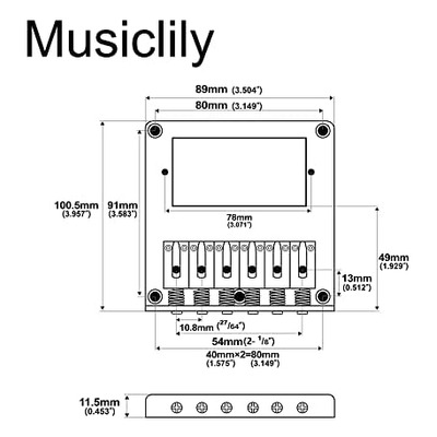 Musiclily Pro 54 Mm Humbucker Telecaster Bridge Con 6 Sillin