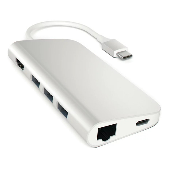 Hub Adaptador 8 Puertos Satechi A01319 Usb-c Hdmi 4k Gbe Sd