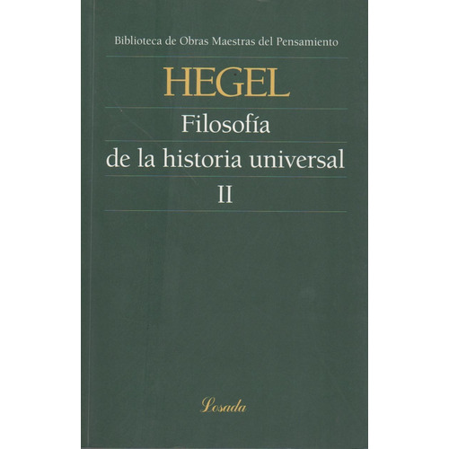 Filosofia De La Historia Universal Tomo Ii - Obras Maestras
