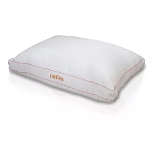 Almohada Nativa Fibra Gema 80x40 Super Mullida! Color Blanco