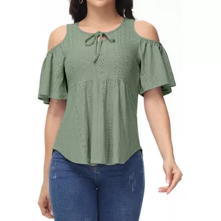 Blusa Para Dama Elegante Cómodo Con Hombros Descubiertos