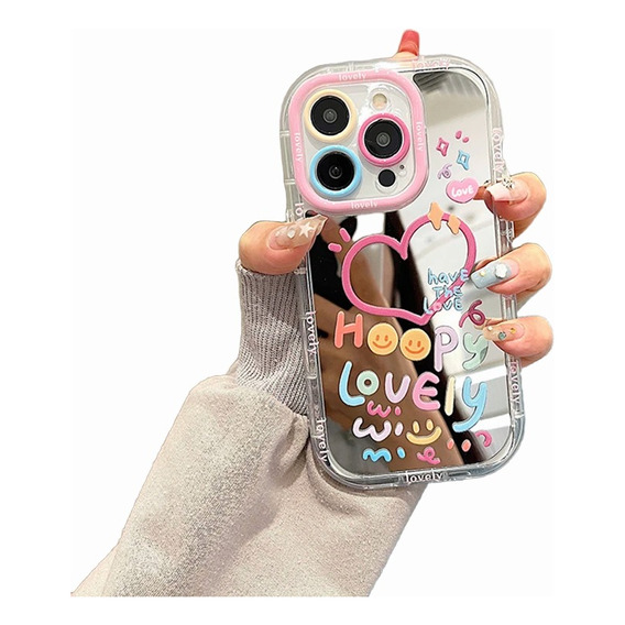 Funda Para iPhone Uso Rudo Con Espejo Con Proteccion Camara