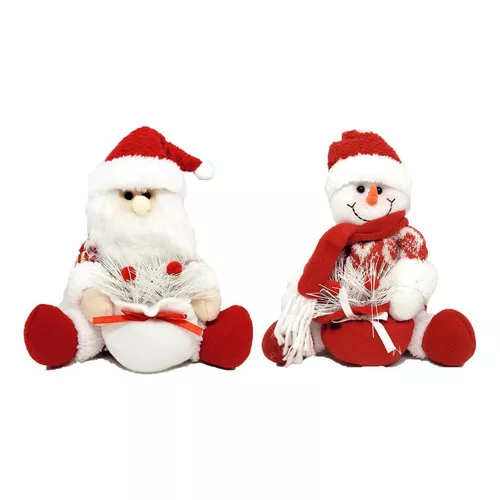 Jogo Papai Noel E Boneco Pelúcia 20cm - Master Christmas