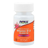 Suplemento em  softgels NOW  Vitamin D3 10000 IU vitaminas em pote 120 un