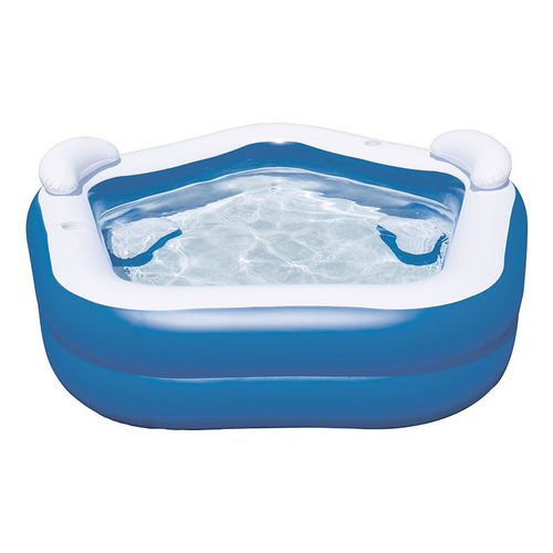 Alberca Piscina Inflable Familiar Pentagono Blanco Bestway Color Azul/Blanco