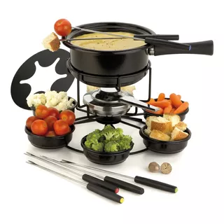 Kit Conjunto De Fondue Panela Giratorio Viena 16pcs Completo