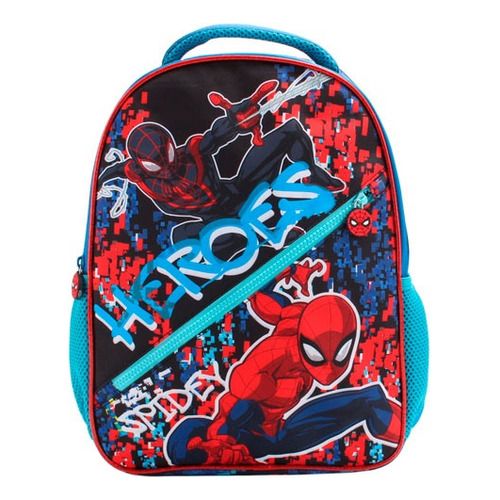 Mochila Escolar Spiderman Hombre Araña Marvel Heroes Color Unico Diseño De La Tela Liso
