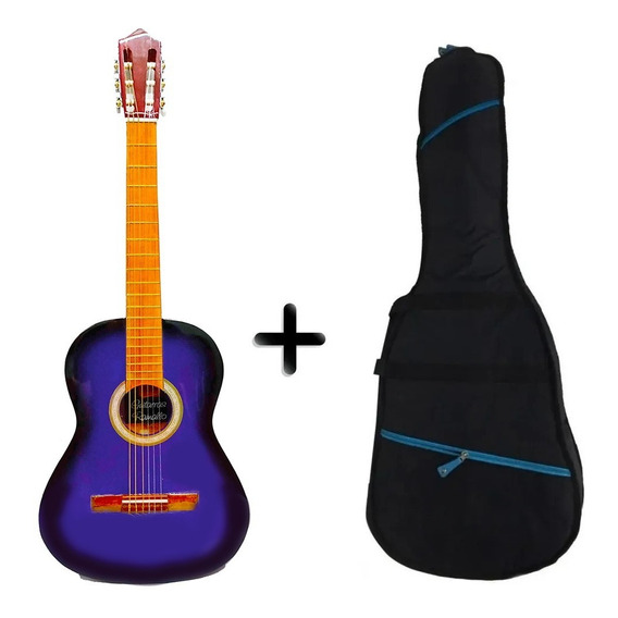 Guitarra Clásica Criolla Violeta 4/4 +funda Acolchada