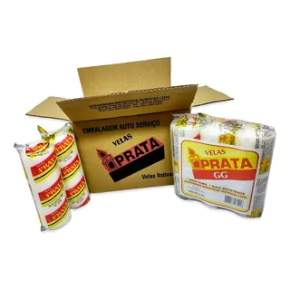 Vela Votiva 7 Dias Prata Tam Gg  320gr. Caixa C/ 12 Und. 