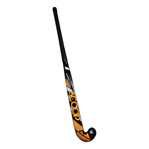 Palo Hockey Carbono Fibra Vidrio Adulto Reforzado Scoop Color Negro/naranja Talle 37.5