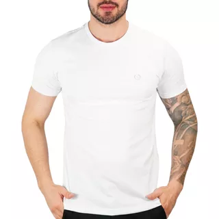 Camiseta Básica Algodão Pima Branca + Frete Grátis