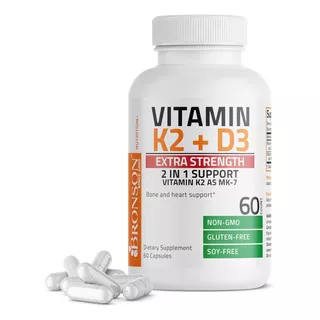 Vitamina D3 + K2 Extra Fuerte 60 Capsulas