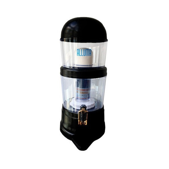 Filtro Purificador De Agua Alluma 14 Litros Minerales Negro