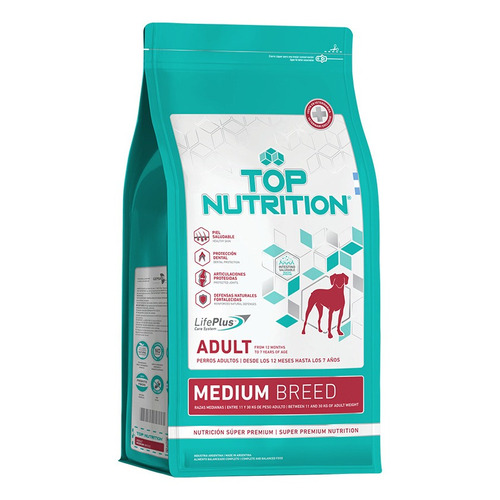 Alimento Top Nutrition Super Premium para perro adulto de raza mediana sabor mix en bolsa de 15 kg