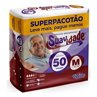 Fraldas Geriátrica Suavidade Pacote Hiper M G Eg