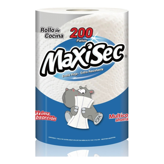 Rollo De Cocina Maxisec - 1 Paquete X 200 Paños 