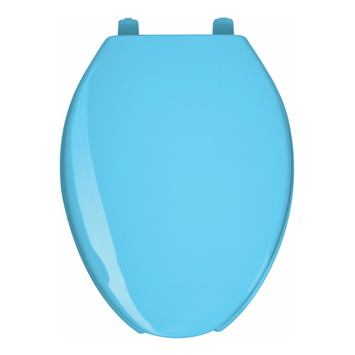 Asiento para inodoro Foset AWC-45 de polipropileno con forma ovalada azul liso