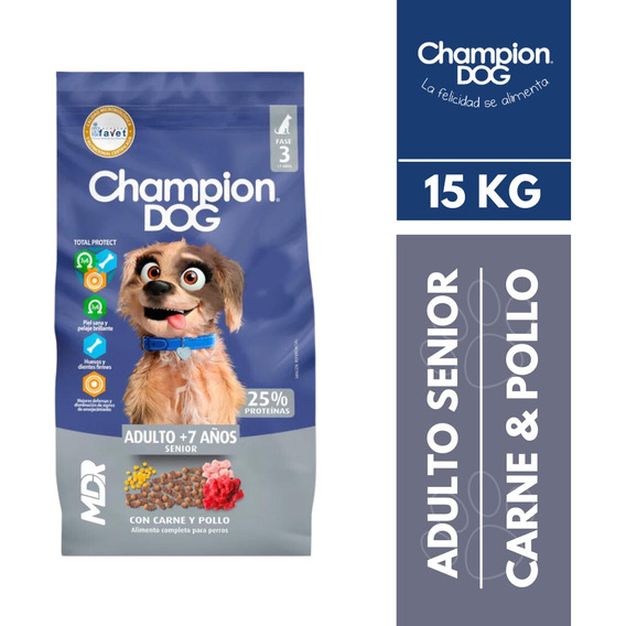 Champion Dog Senior 15kg | Distribuidora Mdr