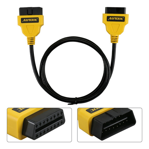 Cable De Extensión Autool Obd2 De 16 Pines De 1.5m Para Auto