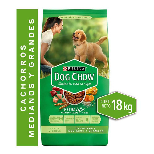 Alimento Perro Dog Chow Cachorros Medianos Y Grandes 18kg Np