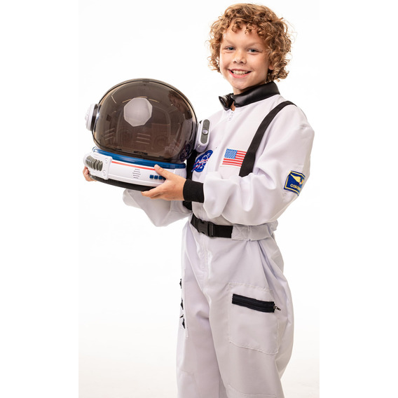 Casco Y Disfraz De Astronauta Para Niños Con Luces Led, Visera Móvil Y Sonidos