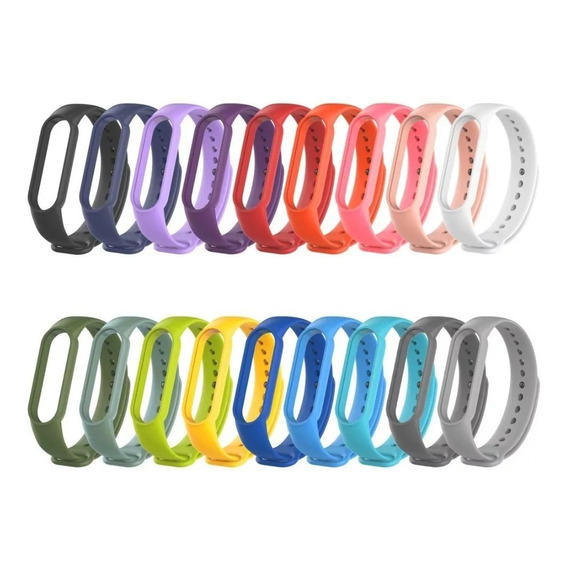 Correa De Silicona Para Xiaomi Mi Band 4/5/6/7 Pack 2 Por 1