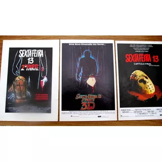 3 Mini Cartaz Sinopse Orig Cinema Sexta Feira 13 Terror