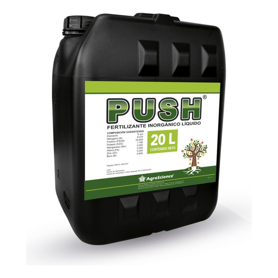 20 Lt Push Fertilizante Foliar Y Suelo Arrancador 8-24-7