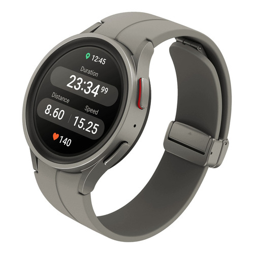 Samsung Galaxy Watch5 Pro Bluetooth WiFi GPS 1.4" caja 45mm de  titanio  gris titanio, malla  gris titanio de  silicona SM-R920