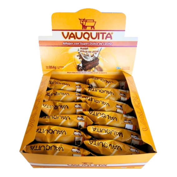 Alfajor Vauquita Super Dulce De Leche - Caja X 12 Un