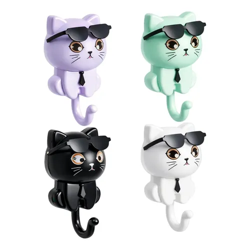 Black Cat House Key Cover