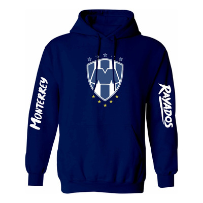 Sudadera Marino Modelo Monterrey Rayados Liga Mx Estampado