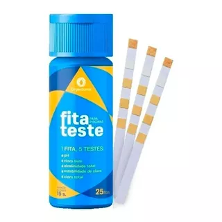 Fita Teste 5 Em 1 P/ Piscina Mede Ácido Cianúrico Ph Cloro