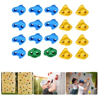 20 Piedras De Escalada Multicolor Con Textura Para Niños