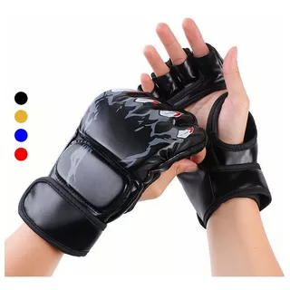 Guantes De Boxeo Con Entrenamiento De Medio Dedo Kickboxing