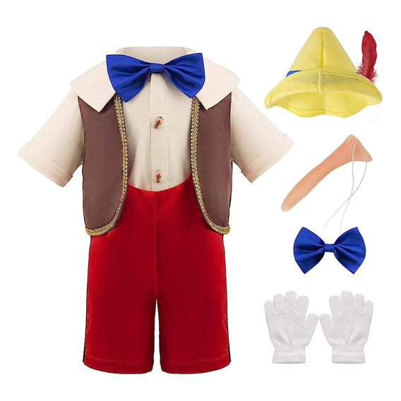 Disfraz Día Del Niño Pinocho Cuento Infantil Muñeco Madera Disfraces Cosplay Para Fiestas Navideñas