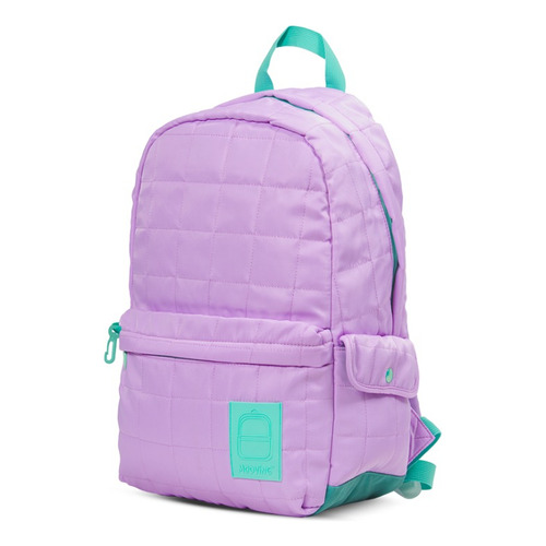 Mochila Escolar Mooving Mochila Baires Fame Color Lila Diseño Liso 19l