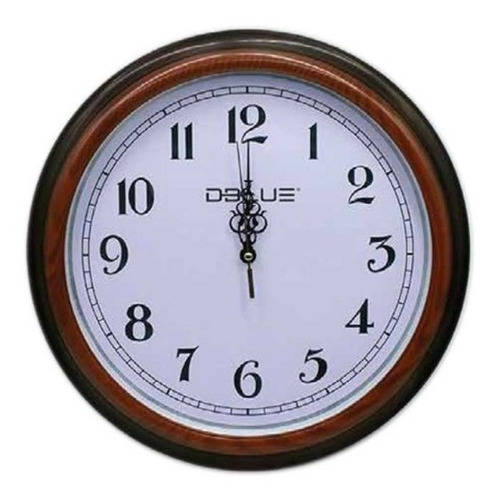 Reloj Para Pared De 15.7 Pulgadas Borde Café - Ps Color de la estructura Marrón oscuro Color del fondo Blanco