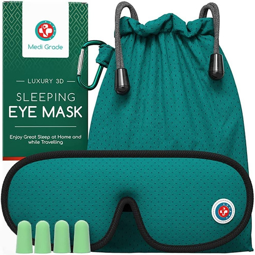 Medi Grade Máscara De Ojos 3d Para Dormir Color Verde