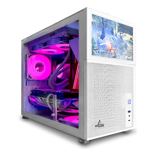 Caja M-atx Iceberg Optical Pro M Color Blanco Pantalla Ips