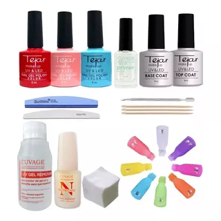 Kit Esmaltes Semipermanente Tejar + Kit Removedor 