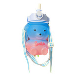 Botella De Agua Kawaii Big Belly Cup Con Forma De Pajita Con Color Azul