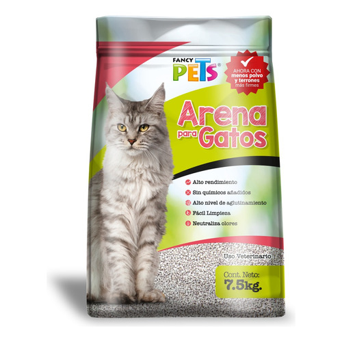 Arena Para Gato Especial Para Arenero Bolsa 7.5kg Fancy Pets x 7.5kg de peso neto