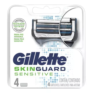 Repuestos De Afeitar Gillette Skinguard Piel Sensible 4 Und